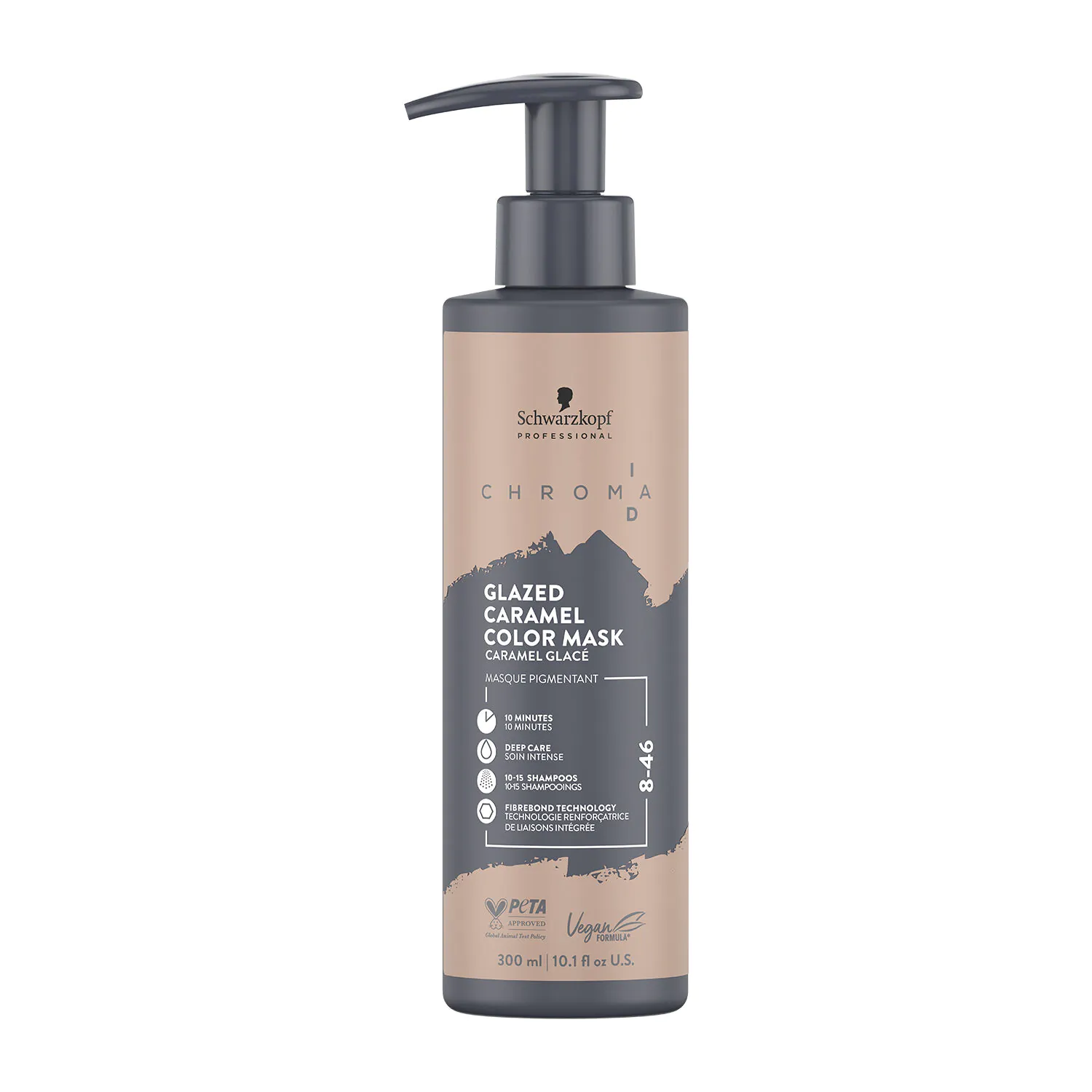 Schwarzkopf Professional Chroma ID Maska koloryzująca do włosów w odcieniu średniego blondu, 8-46 Glazed Caramel