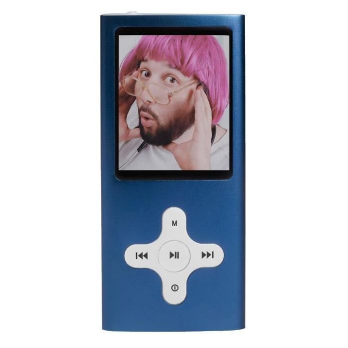 Multimediaspelare med kamera, MP3/MP4, 8 GB + inbyggd FM-radio, blå