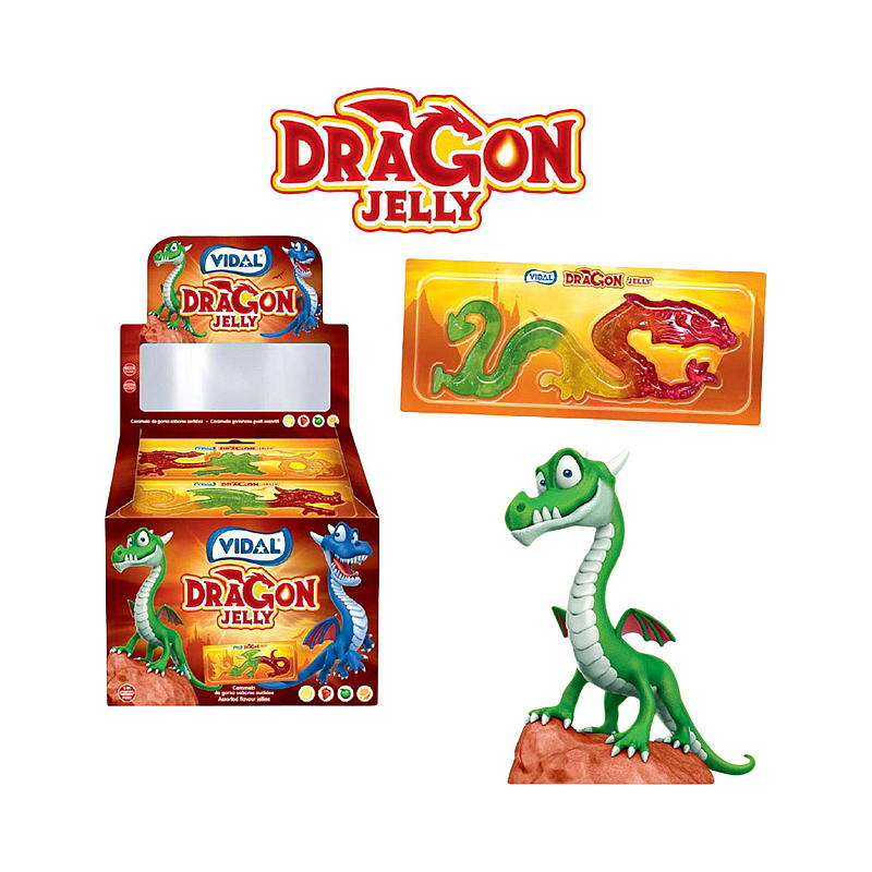 Gelatina di drago 66 g 2 statuette nella confezione Vidal