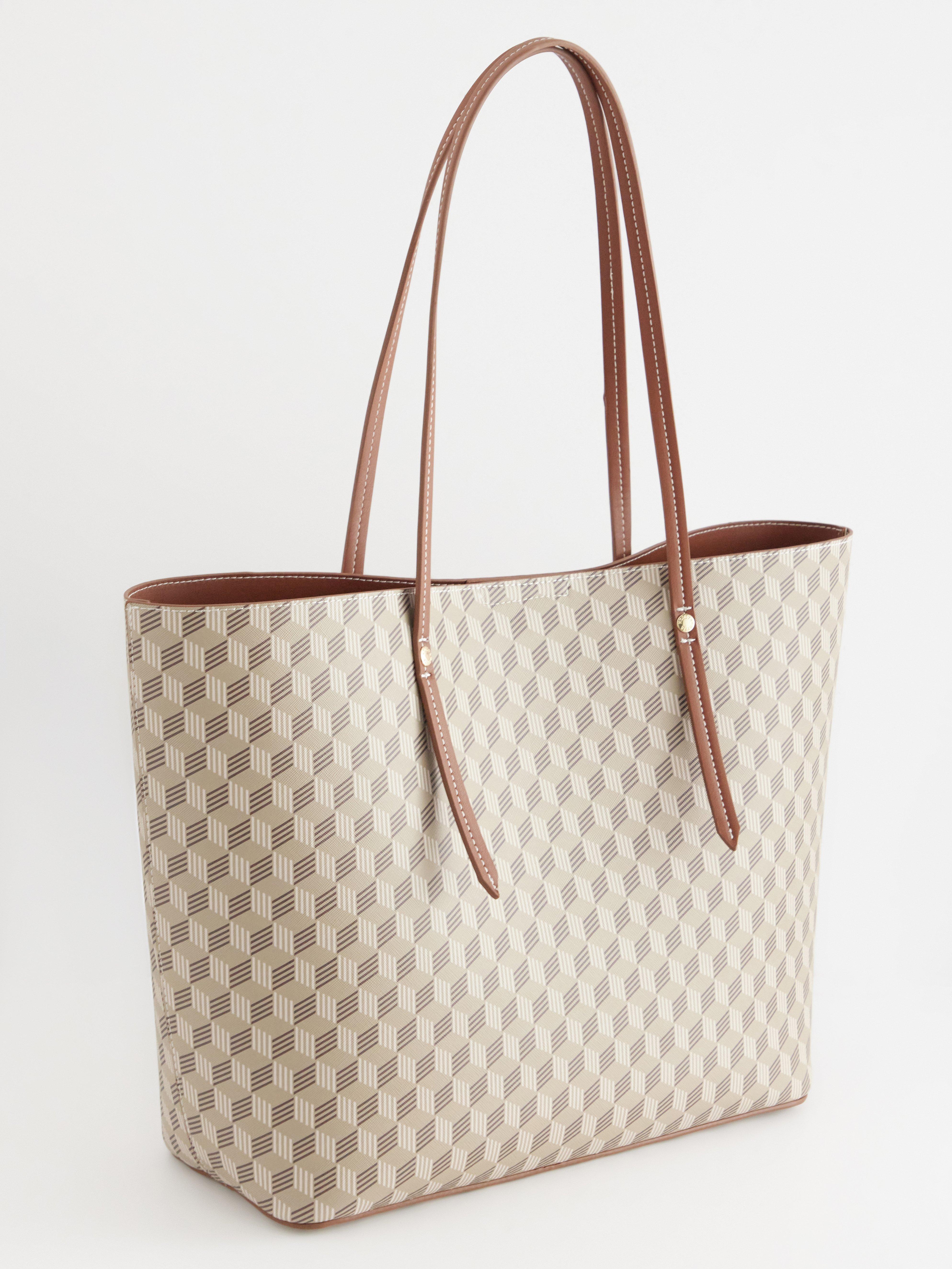 Sac cabas en similicuir beige