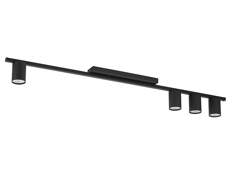 Lampa sufitowa Logan  Black 4-punktowa metalowa czarna