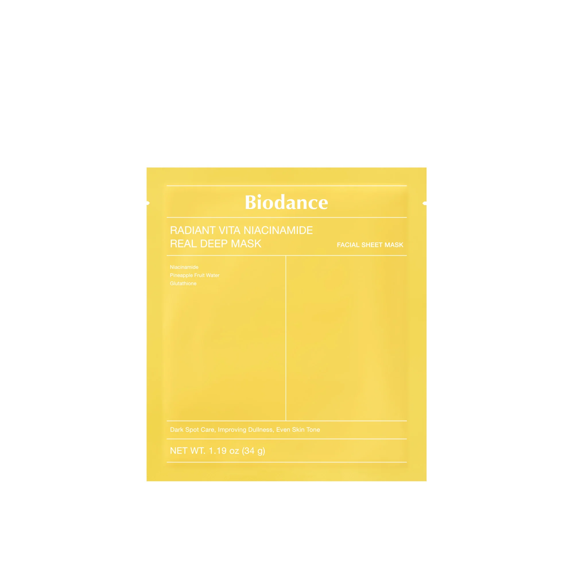 Mask Radiant Vita Niacinamide Real Deep Mask - Maschera Illuminante viso