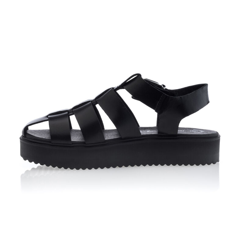 Sandali neri da donna / Scarpe aperte in punta