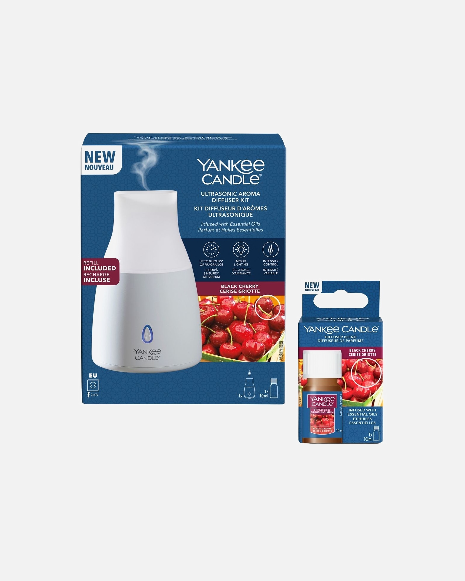 YANKEE CANDLE Ultrasonic Aroma Diffuser Kit Black Cherry