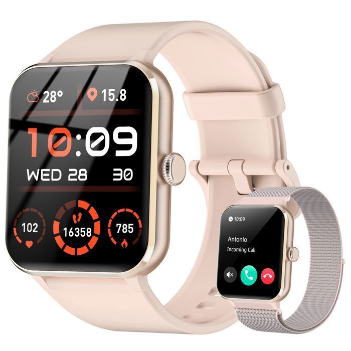 Blackview Montre Connectée Femme pour iPhone/Samsung/Android,1.85