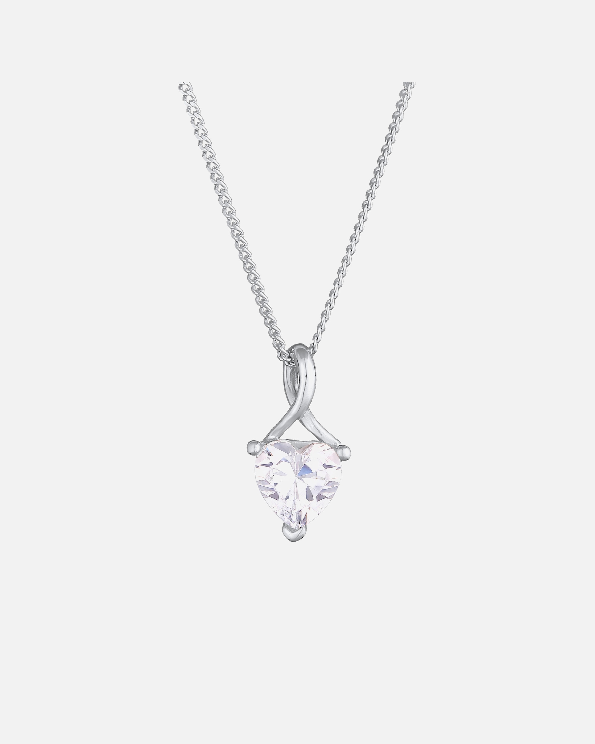 Elli Femmes Pendentif Cœur Infini ludique avec Cristal de Zirconium en Argent Sterling 925