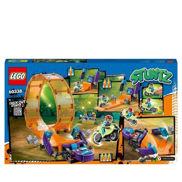 LEGO 60338 City Stuntz Il giro della scimmia, personaggi stuntman, moto acrobatica giocattolo, bambini dai 7 anni in su