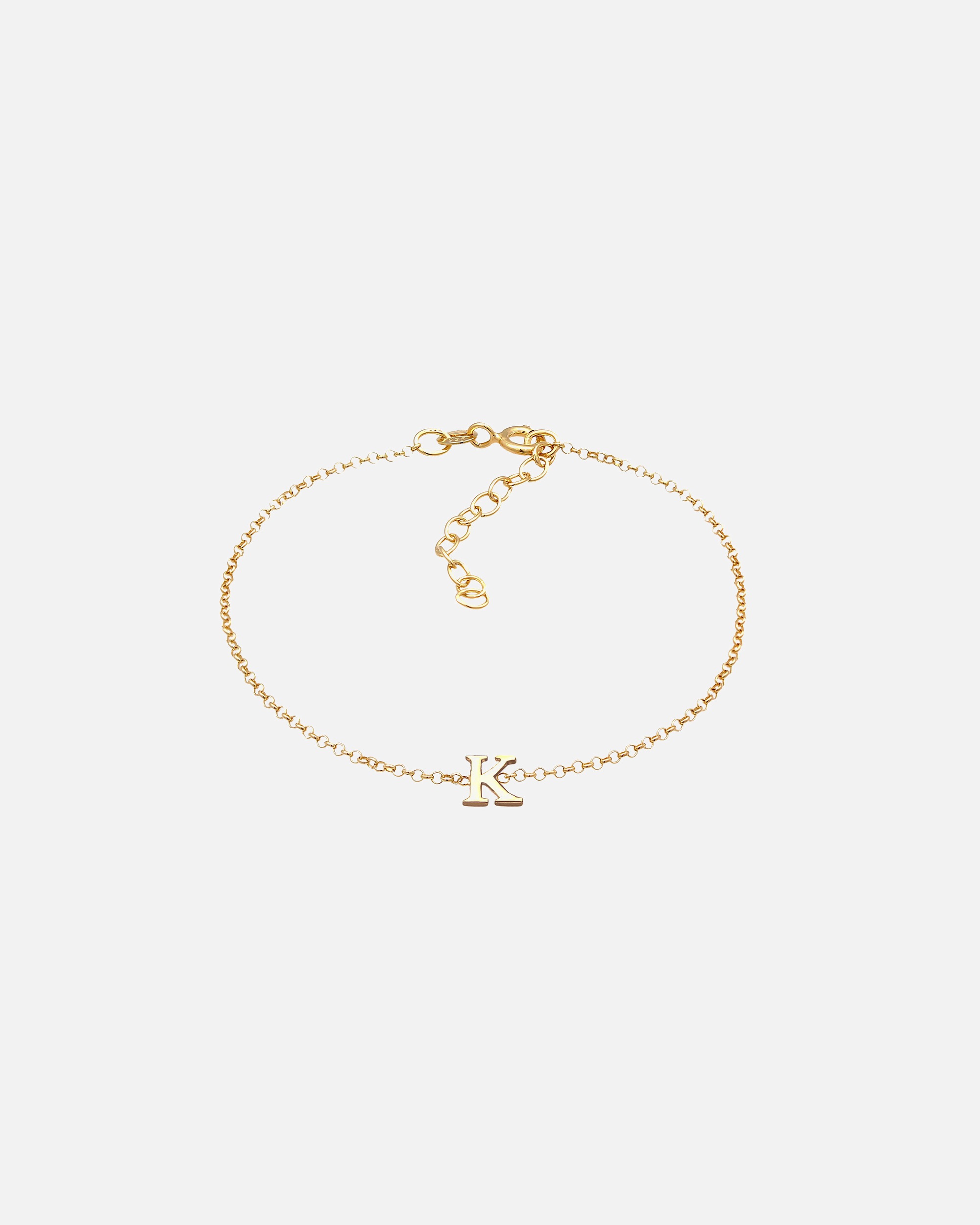 Elli Femmes pendentif lettre K basique en argent sterling 925
