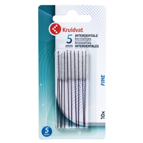 Kruidvat smalkās 5 mm zobu starpu birstītes<br>10 gab.