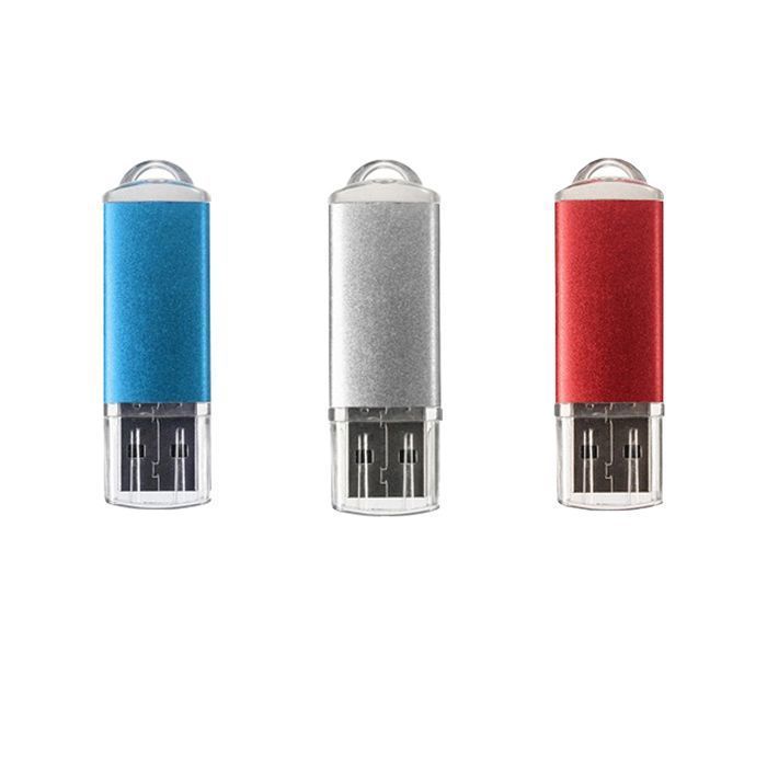 REWBOAT Unità flash esterne USB-C USB 2.0 da 32 GB, involucro in metallo + copertura in plastica, blu, argento, rosso, confezione da 3