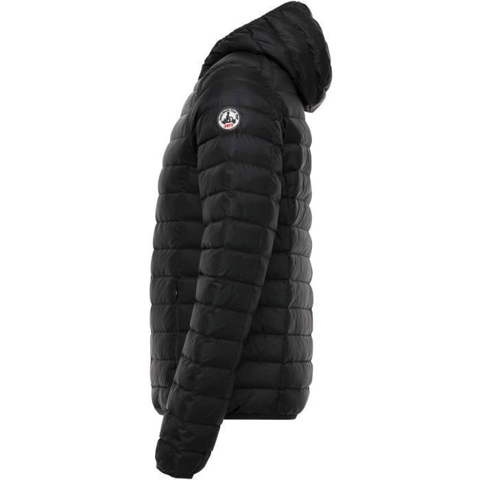 JOTT Nico Men's Hooded Down Jacket with Long Sleeves, Black