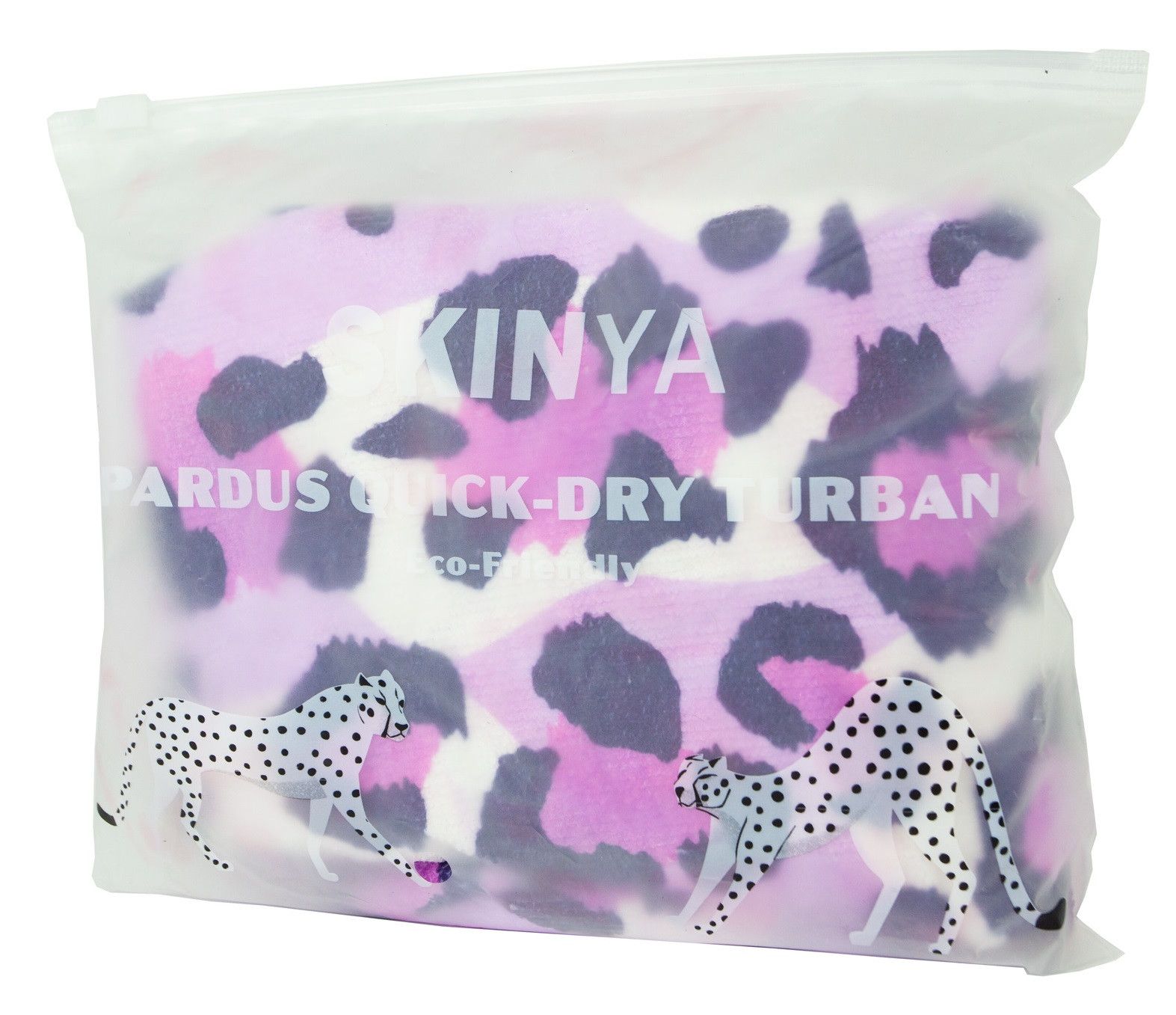 Turban z mikrovlákna Skinya s leopardím vzorom Čelenky a turbany