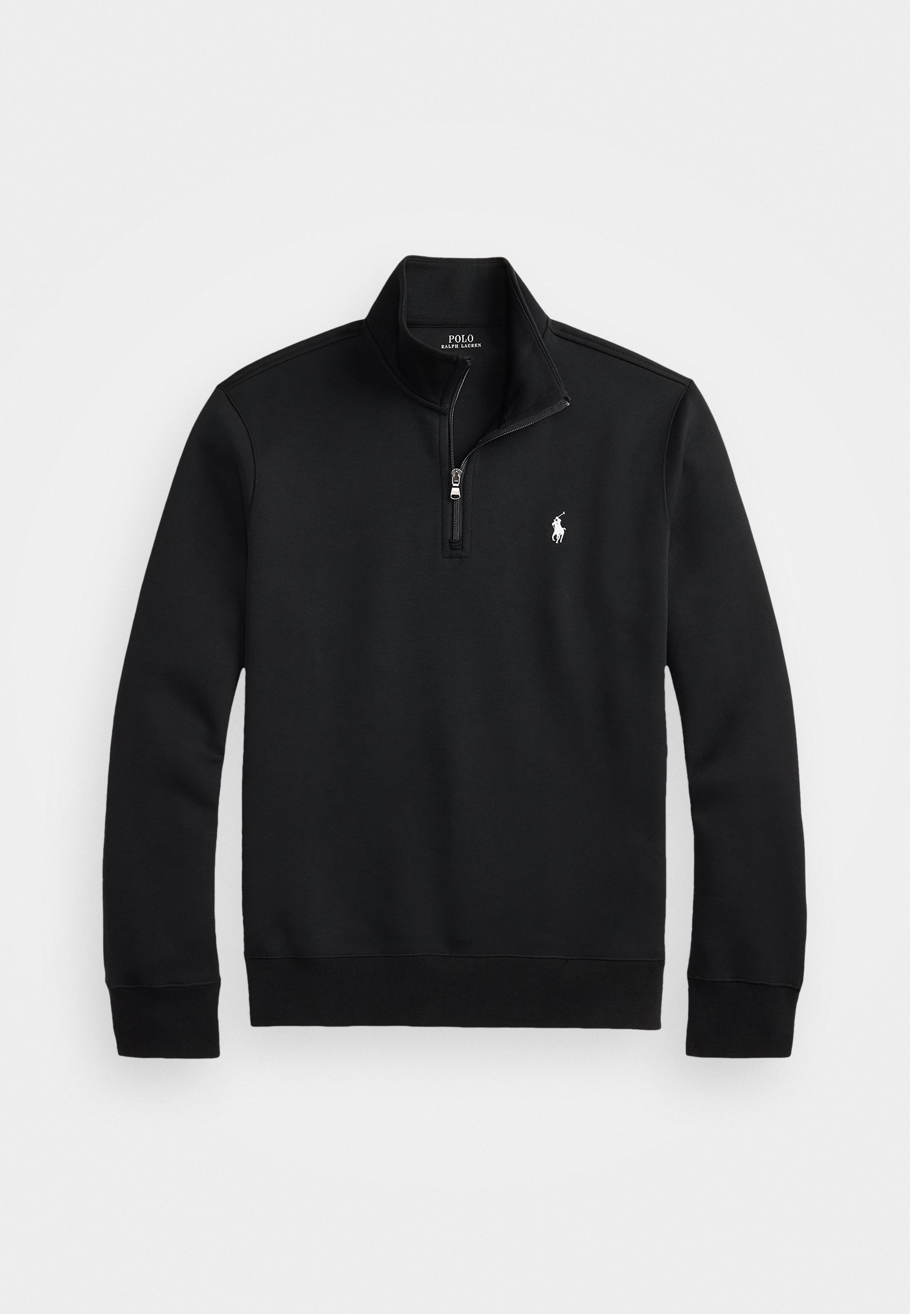 Polo Ralph Lauren DOUBLE-KNIT QUARTER-ZIP PULLOVER - Genser - polo black/c1730