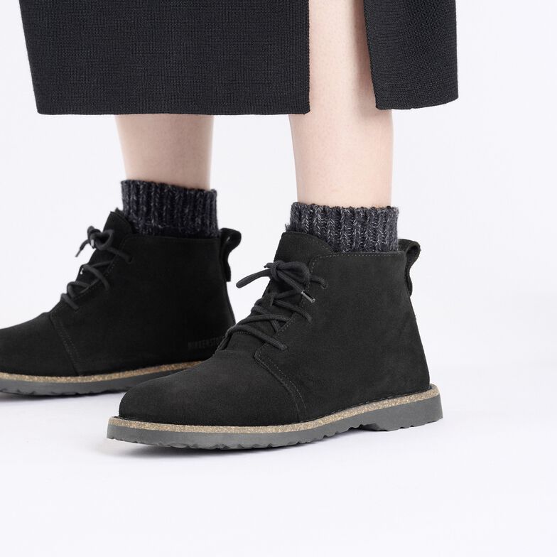 Uppsala Mid Shearling Pelle scamosciata - Black Black