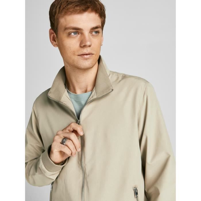 Harrington Jack & Jones Rush beige jas - Herenmaat L, 100% polyester
