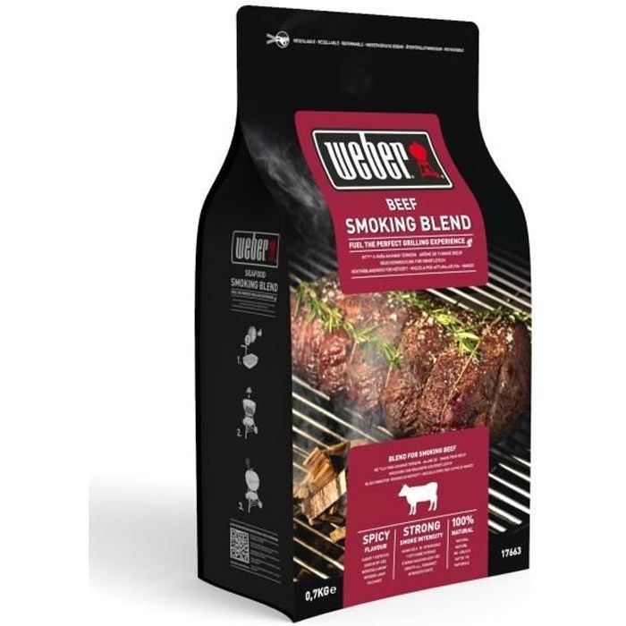 Weber Grill- und Grillplattenzubehör: Räucherholz für Rindfleisch, gemischte Holzchips - 17663