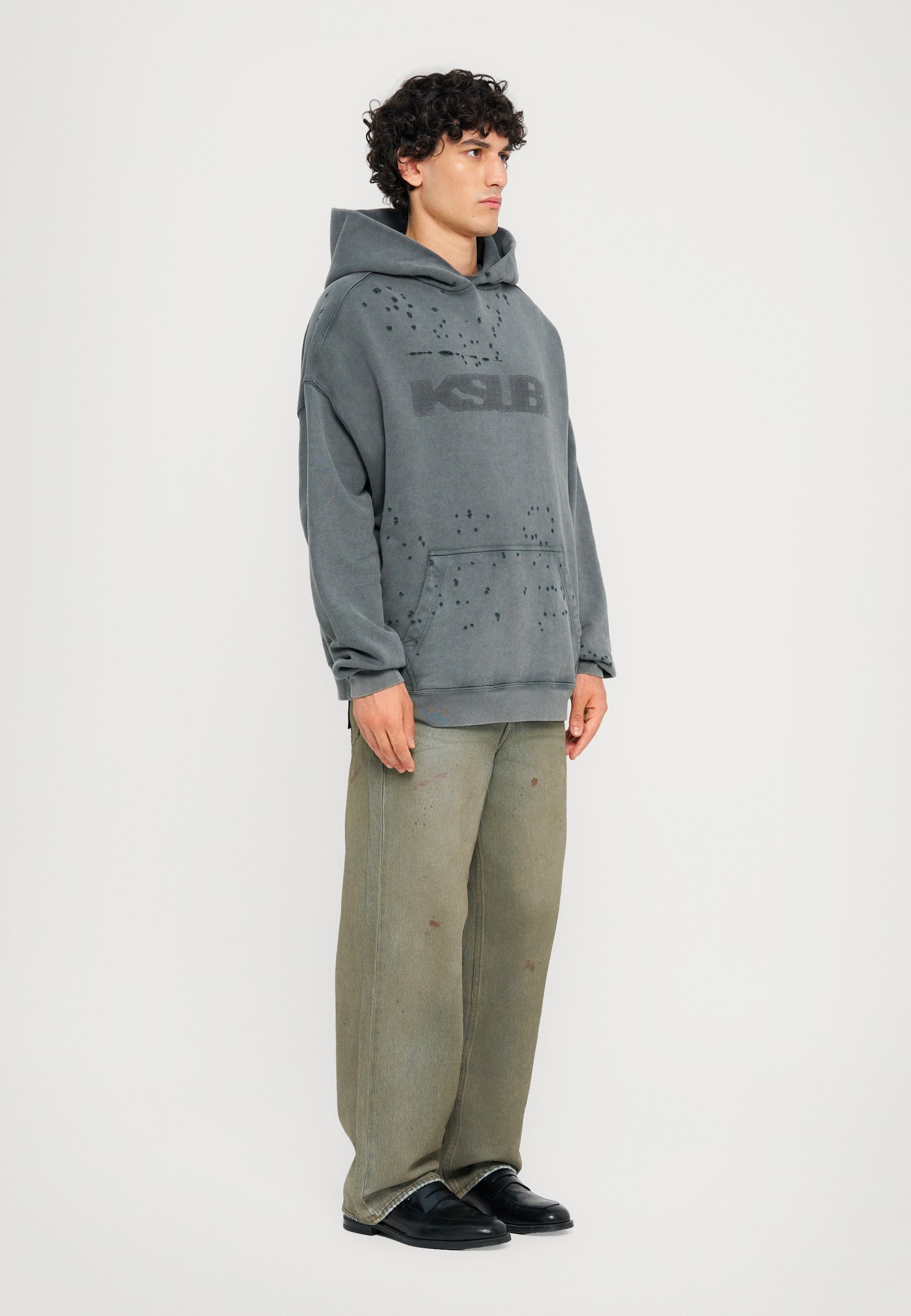 Ksubi BLASTED EKCESS HOODIE - Sweatshirt - zwart