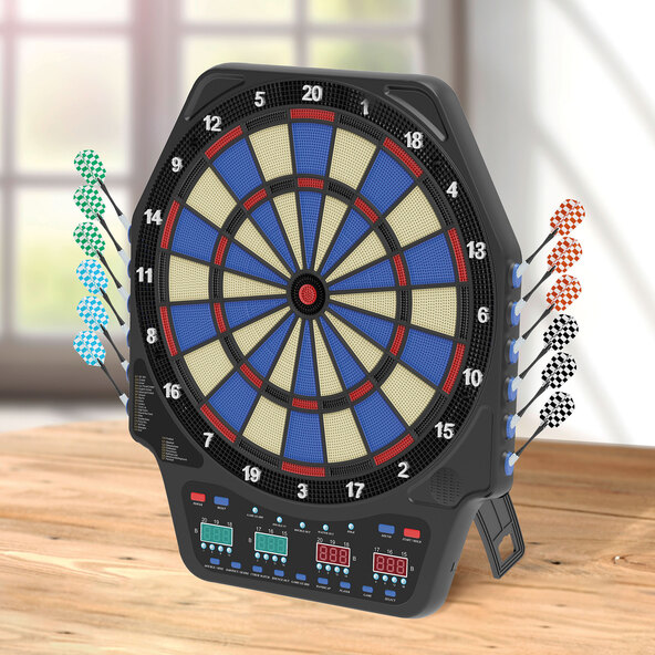 Elektronisches Dartspiel, blau