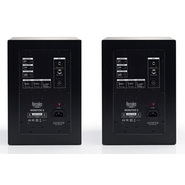 HERCULES MONITOR 5 - Par de altavoces de monitorización activos biamplificados - 2 x 80 vatios - Drivers de 5