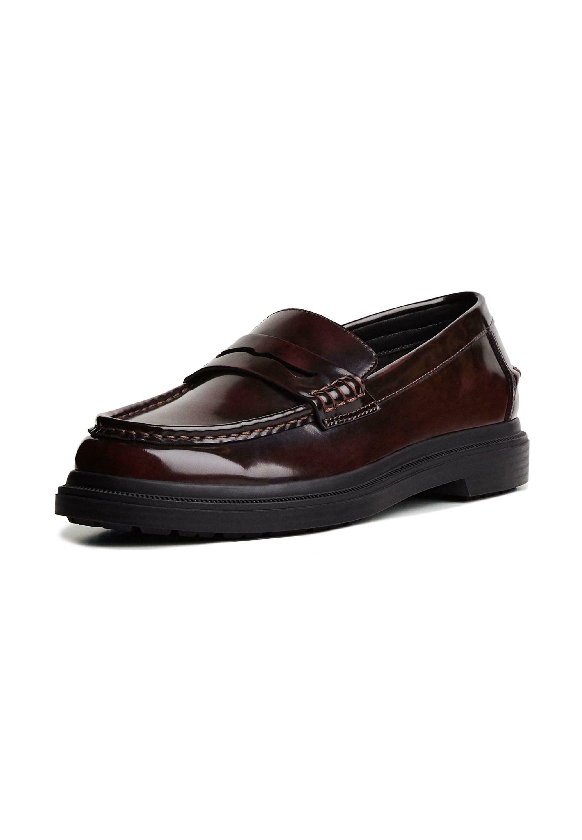 Mocassins Bershka Penny - À enfiler - rouge foncé