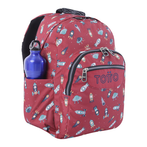  Mochila Escolar Totto adaptálható egy kosár Bélyegzett Cohetes Cuareles