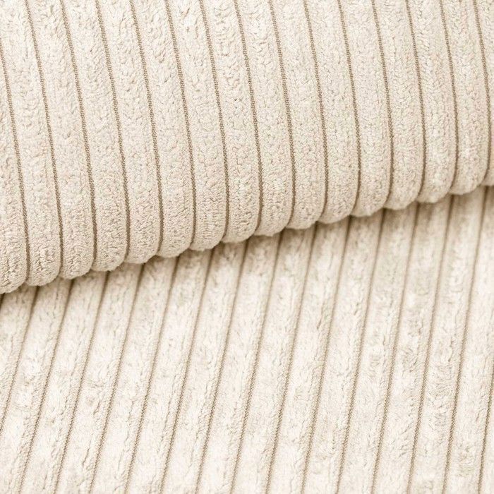 LISA Eckschlafsofa mit umkehrbarem Stauraum in beigefarbenem Cord