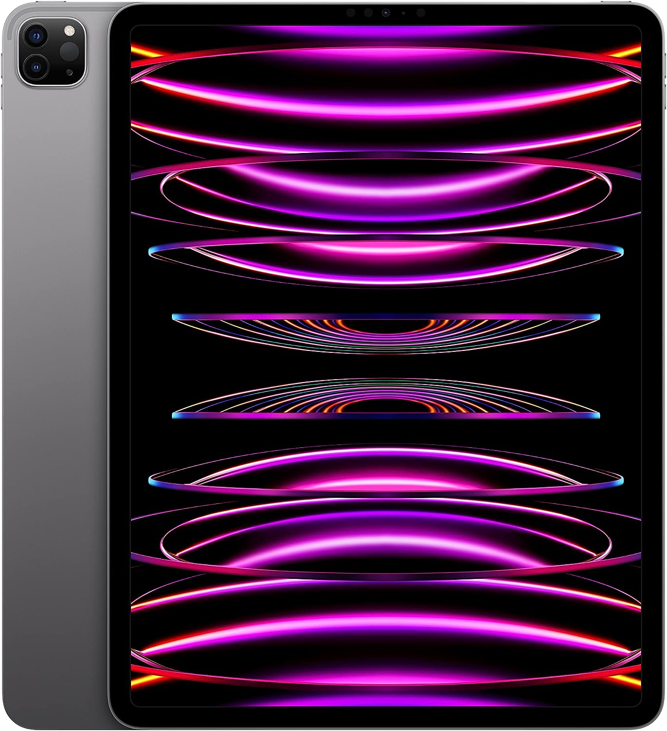 Apple iPad Pro 12,9 palce (6. generace): s čipem M2, displejem Liquid Retina XDR, Wi-Fi 6E, 12MP předním/12MP a 10MP zadním fotoaparátem, Face ID, celodenní výdrž baterie – vesmírně šedý