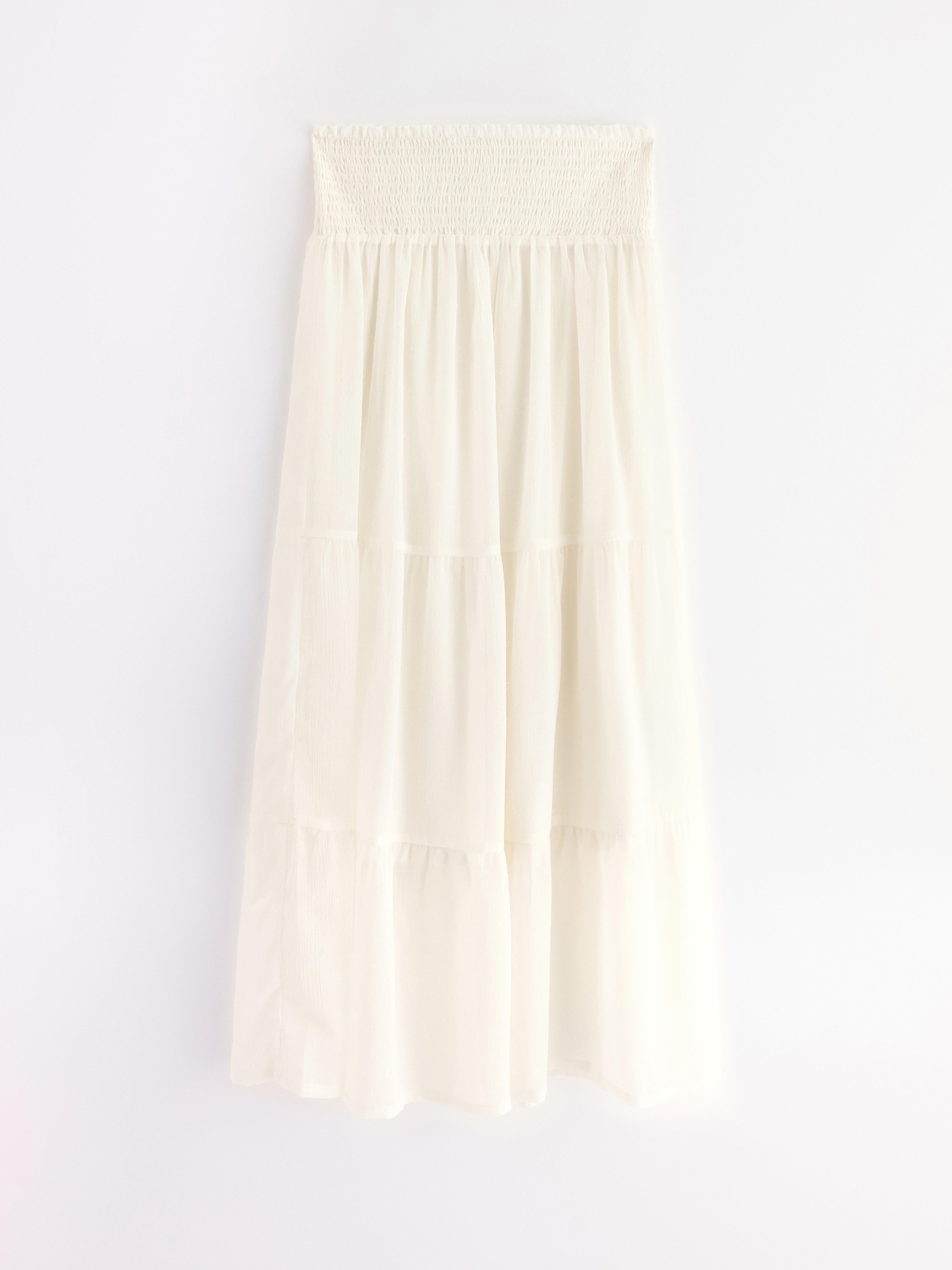 Chiffon maxiskjørt Off White