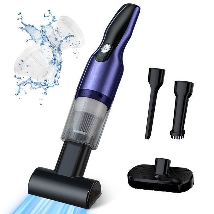 Aspirapolvere senza fili per auto - Potente aspirapolvere portatile con rimozione degli acari della polvere - Mini aspirapolvere portatile per auto e cucina