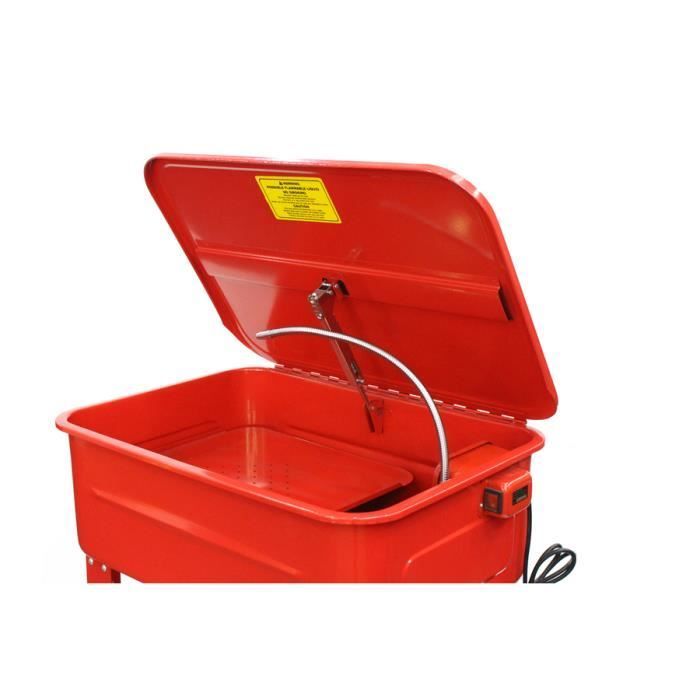 Fontaine de nettoyage d'atelier électrique - VARAN - 76L - Filtre lavable - Roulettes