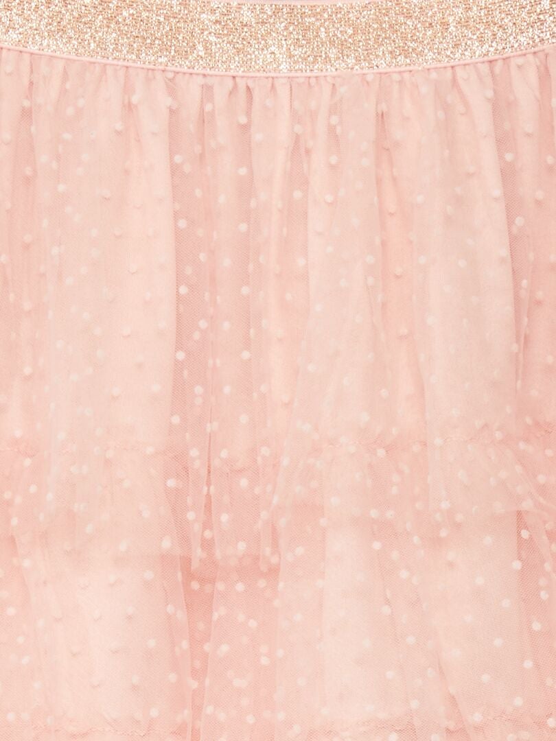 Tule rok met stippen - ROZE