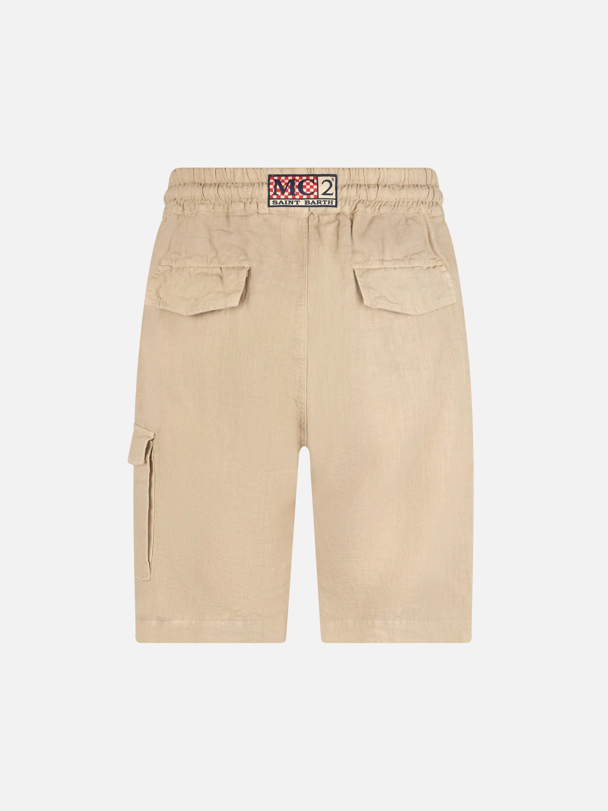 Marseille beige linnen Bermuda shorts voor heren