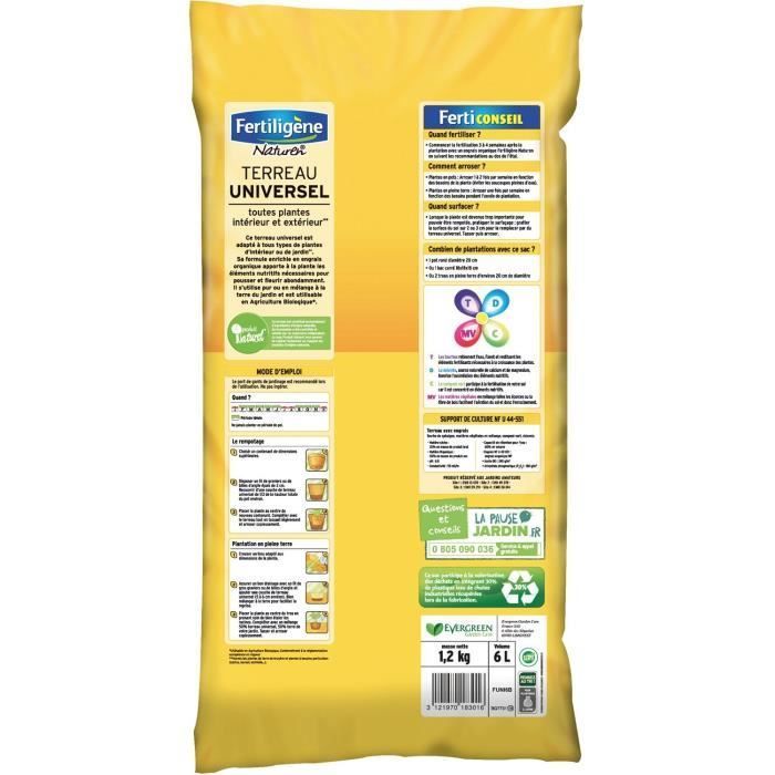 Universele potgrond - FERTILIGENE - FUNI6P - 6 L - Kweekmedium
