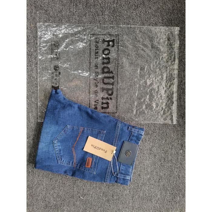 Pantalones vaqueros de hombre, corte recto, elásticos y resistentes, corte ajustado - Azul marino oscuro