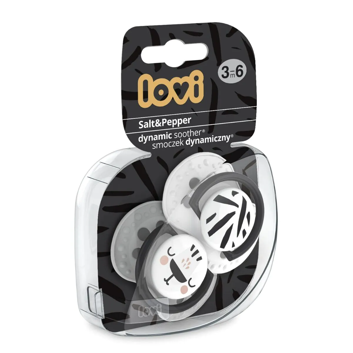 Lovi Smoczek Silikonowy Dynamiczny Sal&Pepper 3-6M