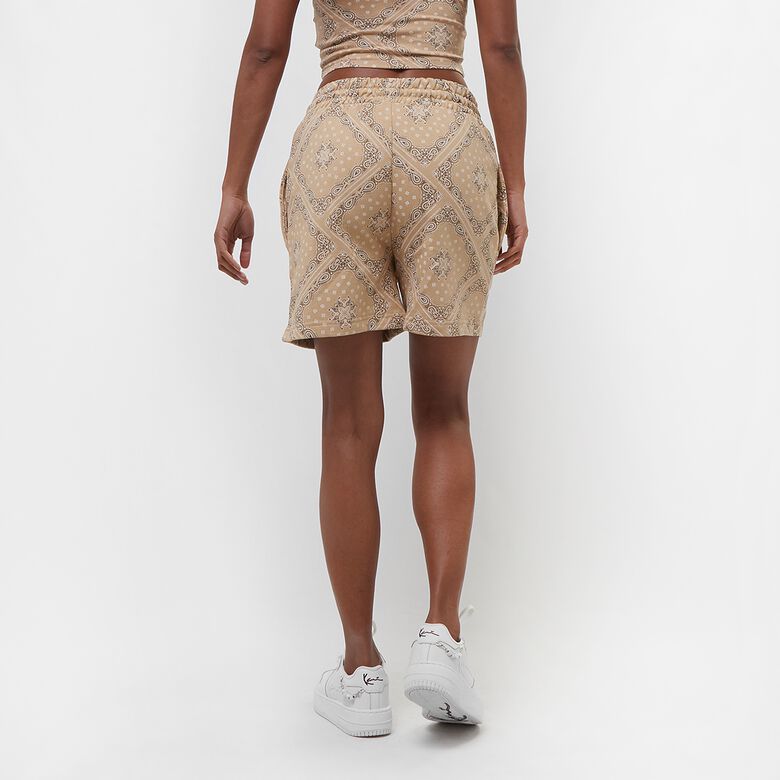 Korte shorts met paisleyprint en kleine handtekening