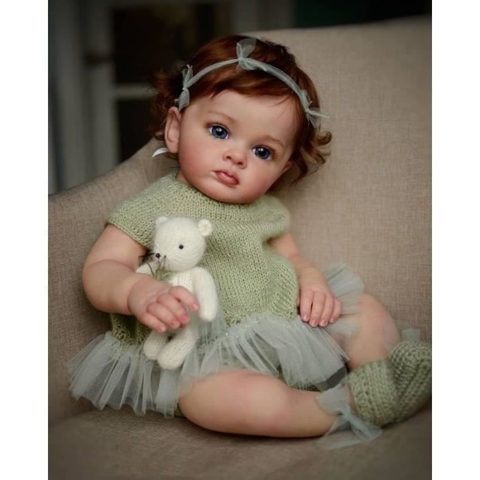 Bambola Reborn - Tutti - 60CM - Dipinta in 3D - Corpo morbido - Realistica