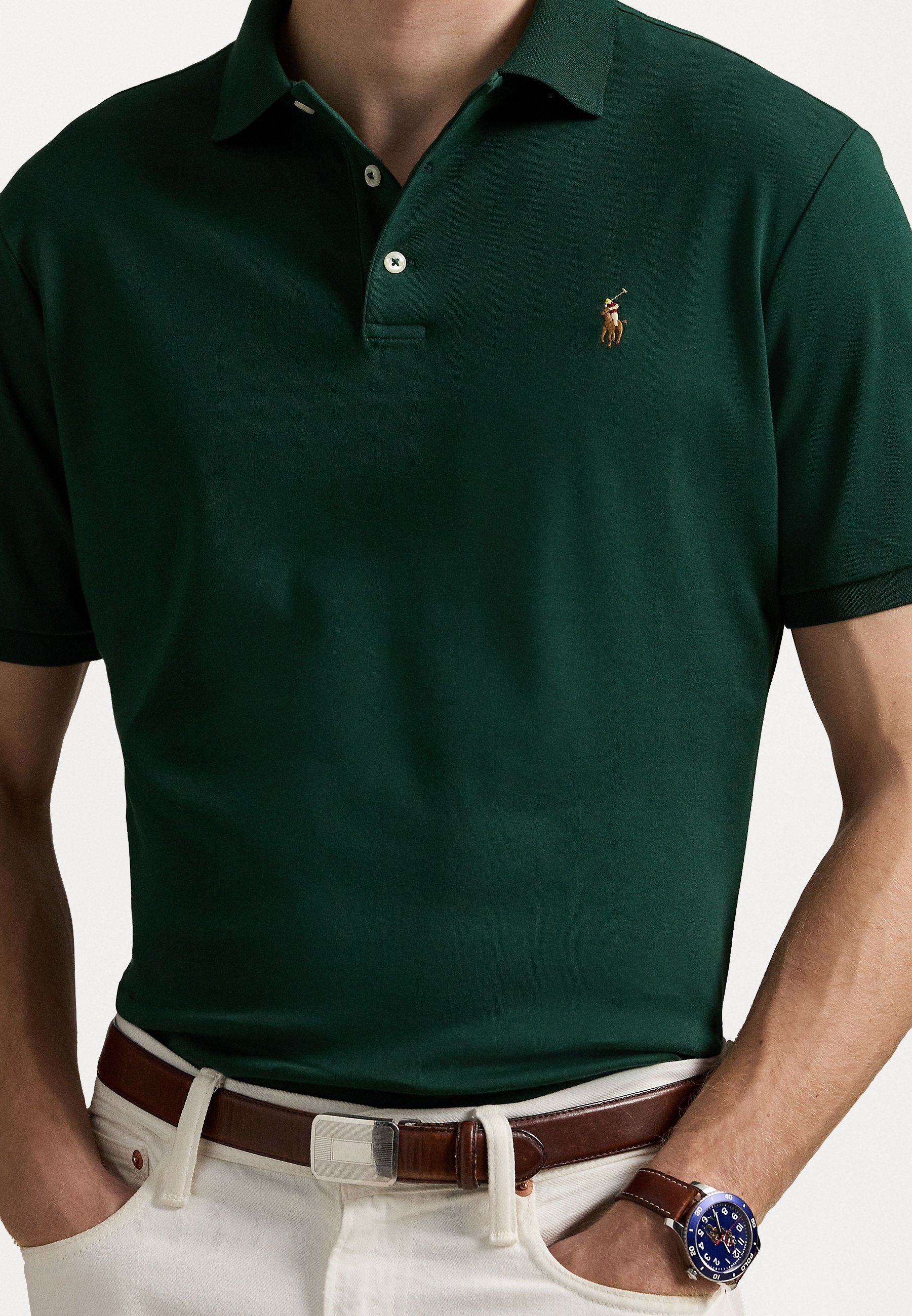 Polo Ralph Lauren T-shirt met korte mouwen - Polo shirt - vintage dennenhout