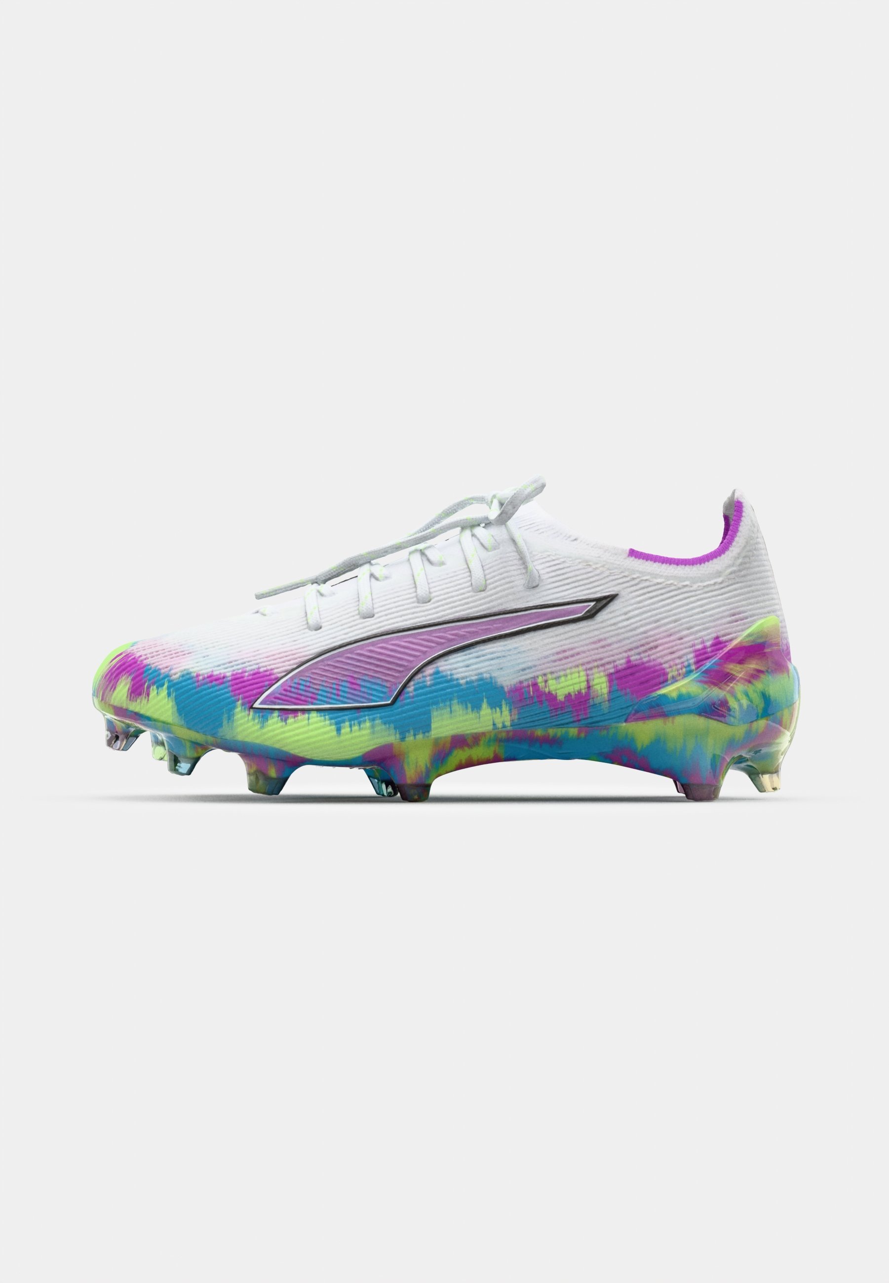 Puma ULTRA 6 ULTIMATE BRILLIANCE FG - Voetbalschoenen voor stevige ondergrond - wit/fris appel/helder aqua/puur magenta