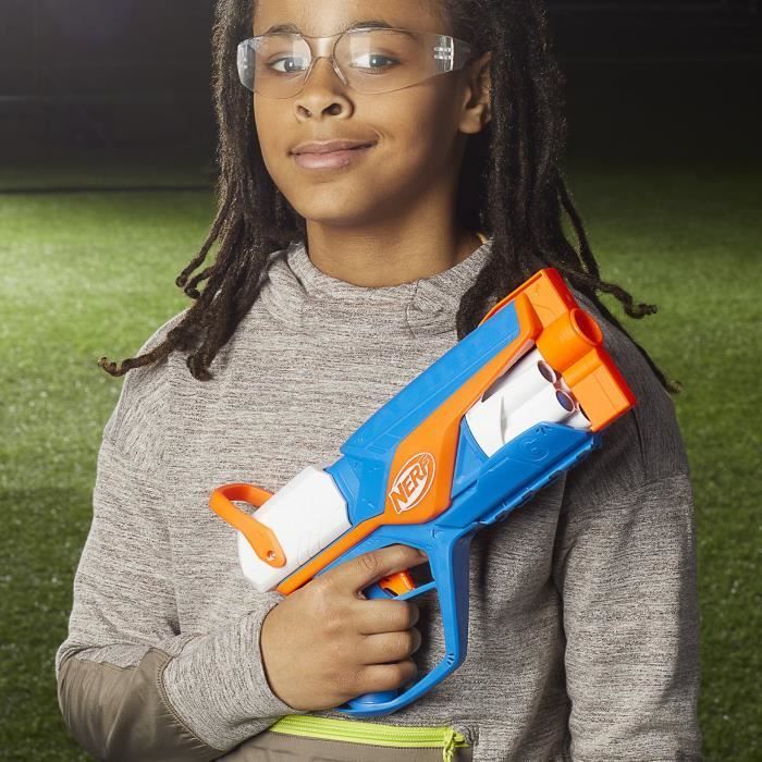Blaster NERF Agility Serie N, 12 dardi Nerf N1 (solo per blaster Nerf Serie N), caricatore a tamburo da 6 dardi, giochi all'aperto