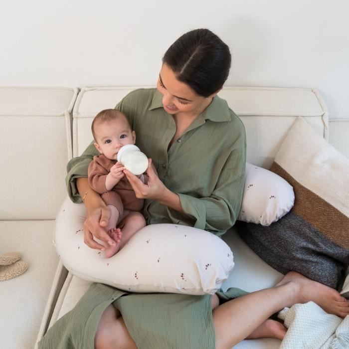 doomoo Coussin de Grossesse et Coussin d'Allaitement Buddy, Ultra Confort, Certifié Oeko-Tex, Mushrooms