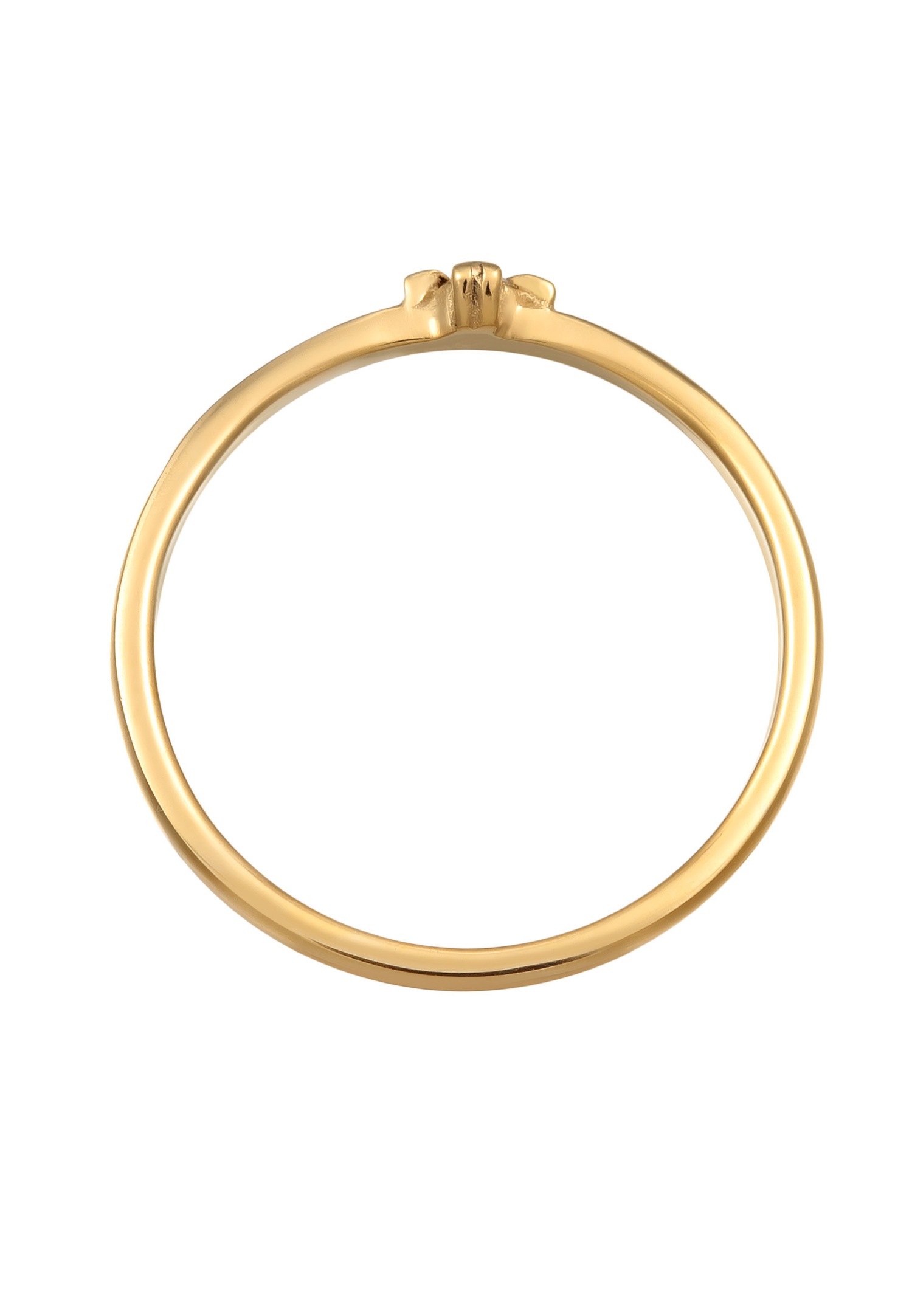 Elli DIAMONDS Femmes Bague de fiançailles Solitaire Coeur avec Diamant (0.03 ct.) en Argent Sterling 925
