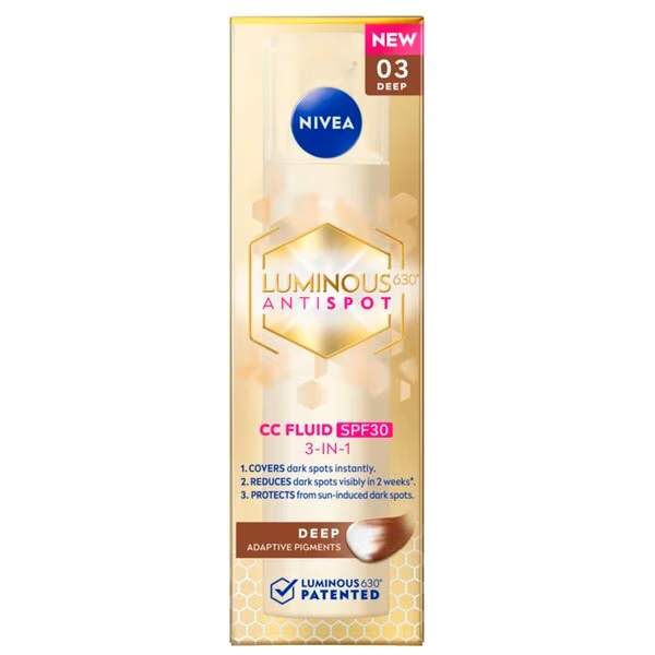 NIVEA Luminous630 Anti-spot SPF30 03 Dark CC крема 3 у 1<br>40ml