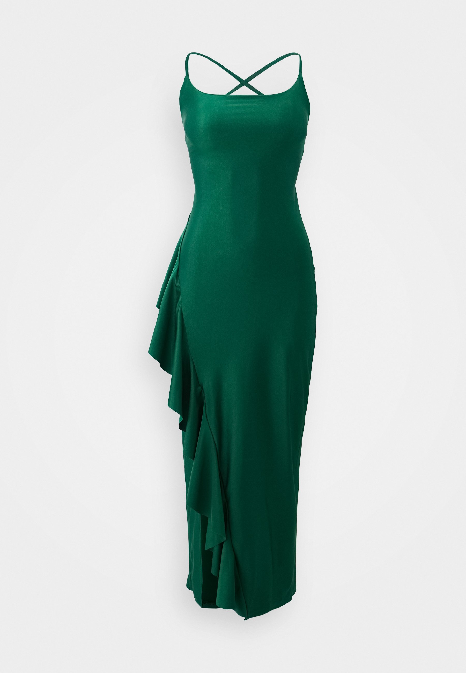 WAL G PETITE WEDDING GRACE RUFFLE MAXI - Jersey jurk - bosgroen