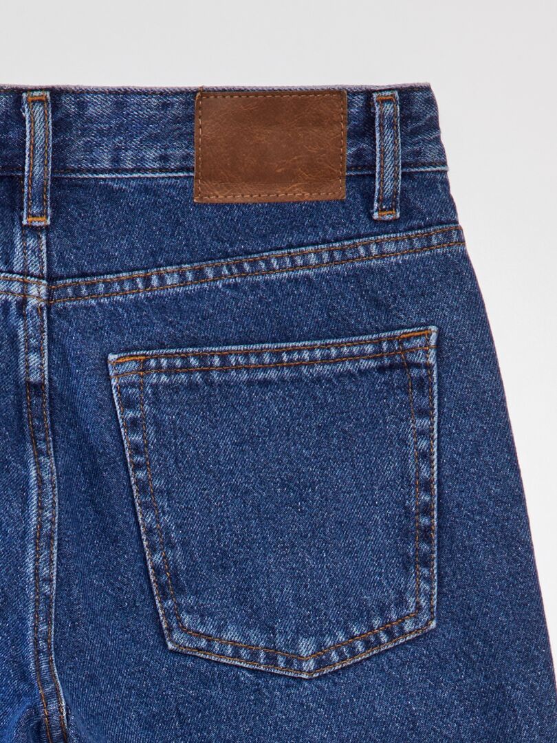 Calça jeans reta com 5 bolsos - L30 - AZUL