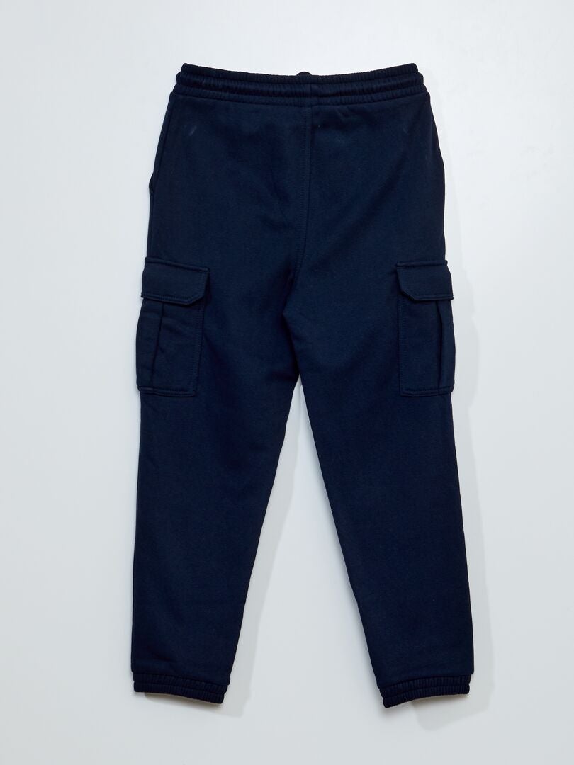 Gevlekte fleece joggingbroek - blauw