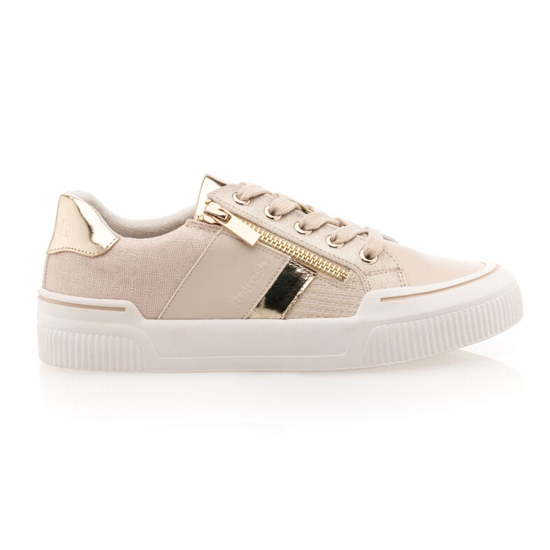 Zapatillas deportivas para mujer color beige.