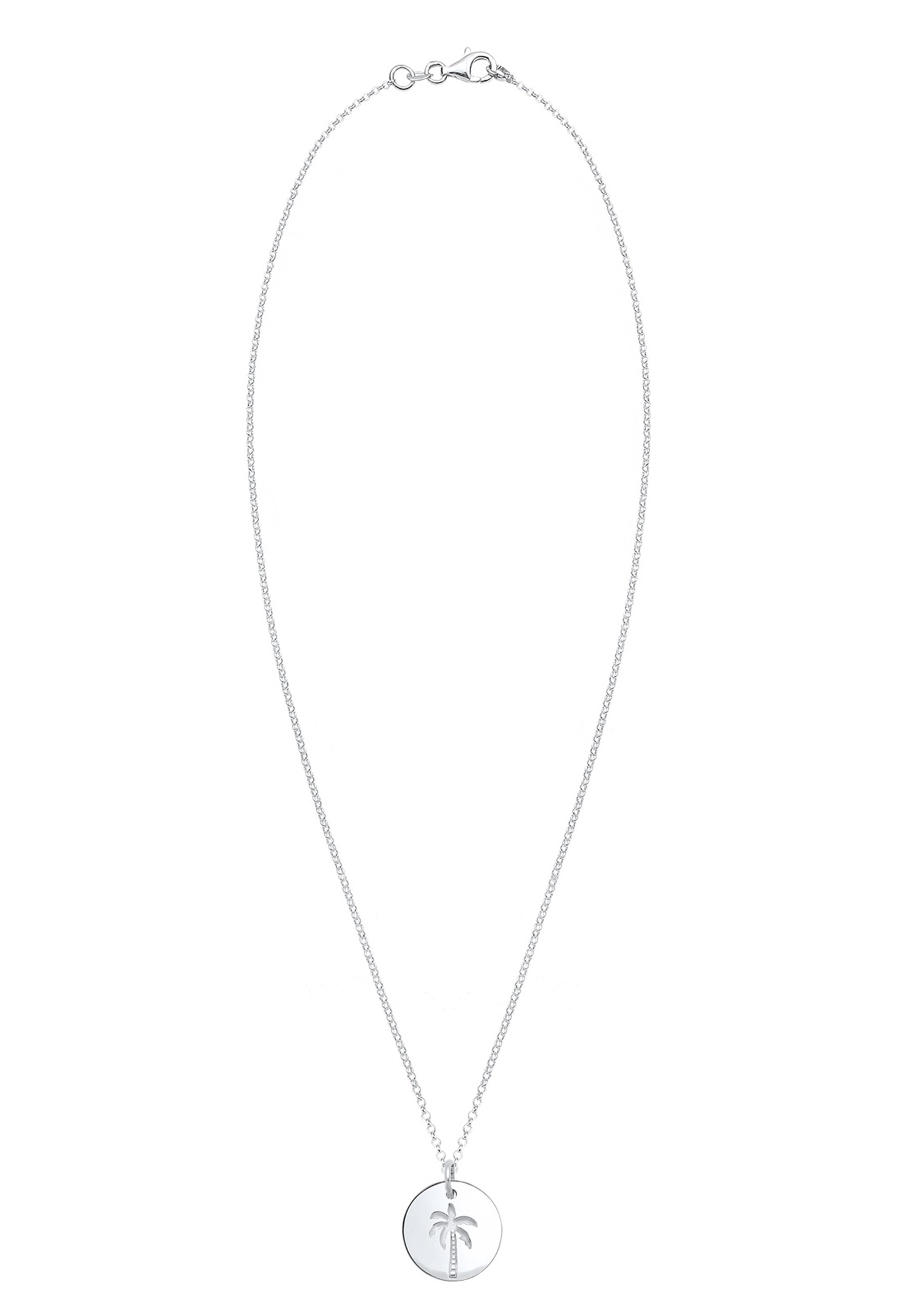Elli Femme Paillette Gravure Palmier - (925/1000) Argent