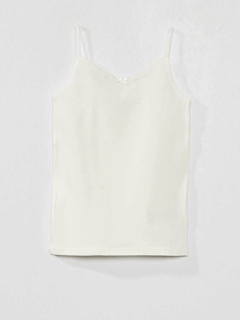 Set van 2 elastische katoenen tanktops - BLAUW