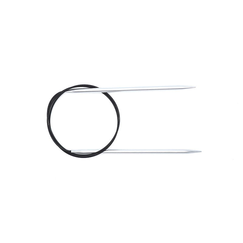 Rundstricknadel 80 cm 5,0 mm Aluminium silber